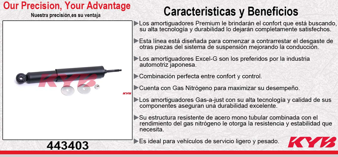 AMORTIGUADOR TRASERO HIDRÁULICO CHEV. CHEVY C2 (1994-2012) - CHEVY POP (1994-2012) - CHEVY NOVA (1994-2012) - CHEVY JOY (1994-2012) - CHEVY SWING (1994-2012) - CORSA SEDAN (2002-2007) - OPEL TRIGA (1994-2000). KYB