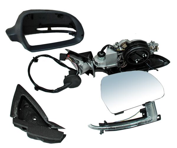 ESPEJO DERECHO 5P ELÉCTRICO AUTOABATIBLE CON DESEMPAÑANTE CON DIRECCIONAL PARA PINTAR TDI/ SPORTBACK/ SIN BASE *****2 AUDI A3 2009-2013 TYG