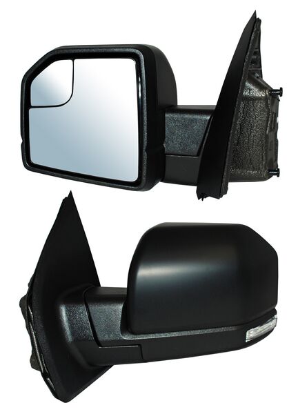 ESPEJO IZQUIERDO PICKUP ELÉCTRICO CON DESEMPAÑANTE CON DIRECCIONAL CON MEM CON LUZ INFERIOR LED CON PUNTO CIEGO AUTOABATIBLE PARA PINTAR 15 PINES FORD / F150 2015-2020 TYG