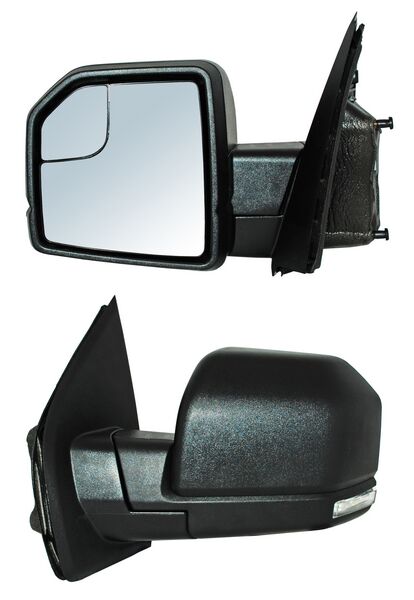 ESPEJO IZQUIERDO PICKUP ELÉCTRICO CON DIRECCIONAL CON PUNTO CIEGO CON LUZ INFERIOR LED CON DESEMPAÑANTE POROSO 9 PINES FORD / F150 2015-2020 TYG