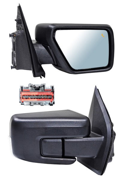 ESPEJO DERECHO PICKUP F150 ELÉCTRICO POROSO CON DIRECCIONAL CON DESEMPAÑANTE CON LUZ INFERIOR CON SENS PUNTO CIEGO CON SENS TEMP 13 PINES FORD 2021-2024 TYG