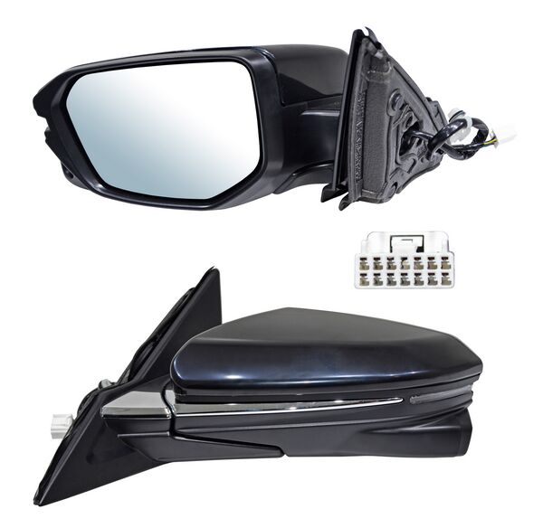ESPEJO IZQUIERDO ELÉCTRICO PARA PINTAR CON CROMO CON DIRREC CON DESEMPAÑANTE Q10 7 PINES HONDA CIVIC 2016-2021 TYG