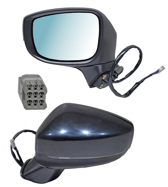 ESPEJO IZQUIERDO ELÉCTRICO PARA PINTAR CON DIRECCIONAL CON SENSOR PUNTO CIEGO CON DESEMPAÑANTE AUTOABATIBLE 9 PINES MAZDA CX-5 2018-2025 TYG