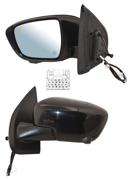 ESPEJO IZQUIERDO ELÉCTRICO PARA PINTAR CON SENSOR PUNTO CIEGO CON DESEMPAÑANTE CON MONITOR VISION PERIFERICA 11 PINES NISSAN FRONTIER 2022-2024 TYG
