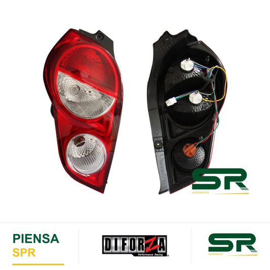 CALAVERA IZQUIERDA CON ARNÉS (ROJO/BLANCO/BLANCO) SPARK CLASSIC 2013-2017 DIFORZA