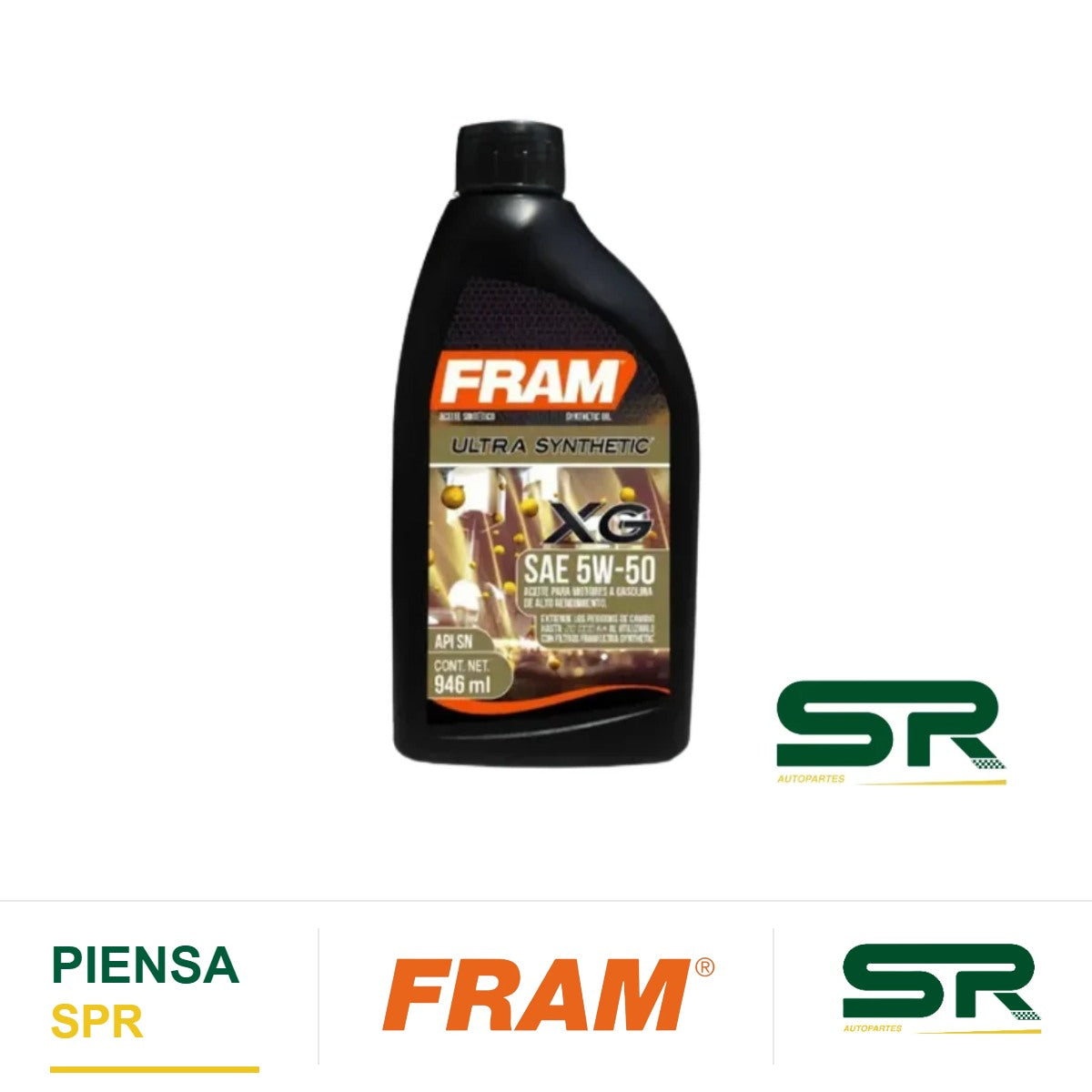 ACEITE DE MOTOR SN SAE 5W-50 SINTÉTICO 1L FRAM