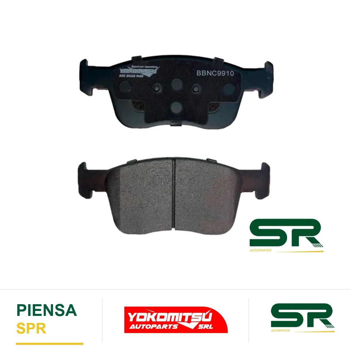 BALATAS DELANTERAS SEMIMETÁLICAS AVEO 1.5L 2018-2023 YOKOMITSU