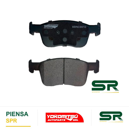 BALATAS DELANTERAS SEMIMETÁLICAS AVEO 1.5L 2018-2023 YOKOMITSU