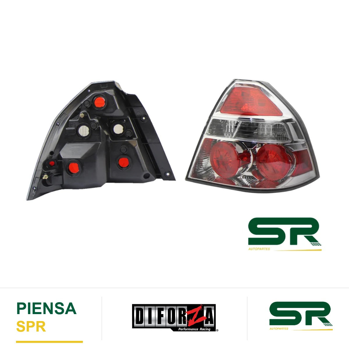 CALAVERA DERECHA SIN ARNÉS F/CROMADO CON MICAS ROJAS (AVEO 2017) AVEO 2007-2011 DIFORZA