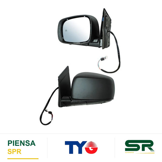 ESPEJO IZQUIERDO ELÉCTRICO 7 PINES CON DESEMPAÑANTE PARA PINTAR CON SENSOR DE PUNTO CIEGO DODGE CARAVAN / DODGE TOWN & COUNTRY PWY 2008-2019 TYG