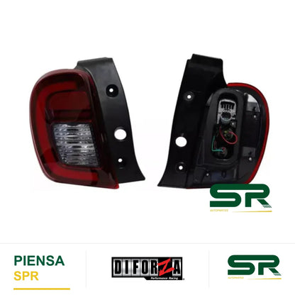 CALAVERA IZQUIERDA CON ARNÉS CLARA CON DRL CON SOQUET (ROJO/BLANCO) MARCH 2021-2025 DIFORZA