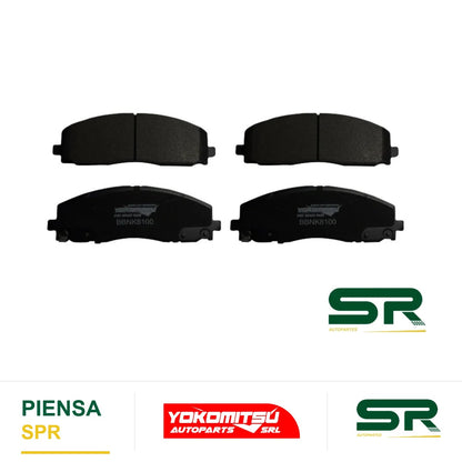 BALATAS DELANTERAS SEMIMETÁLICAS (TOWN & COUNTRY 11-16/GRAND CARAVAN 11-19/PACIFICA 17-22/WRANGLER 18-23) JOURNEY 2.4L/3.5L/3.6L 2011-2020 YOKOMITSU