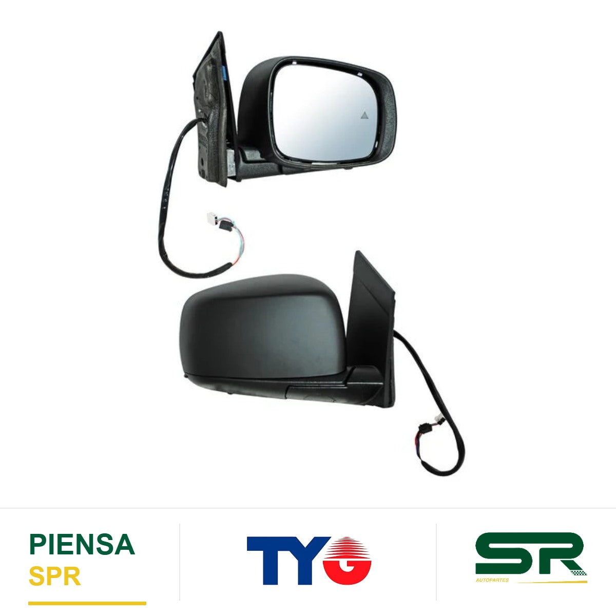 ESPEJO DERECHO ELÉCTRICO PARA PINTAR CON DESEMPAÑANTE CON SENS PUNTO CIEGO 7 PINES PWY MTP DDD DODGE / CHRYSLER CARAVAN/ TOWN & COUNTRY 2008-2019 TYG