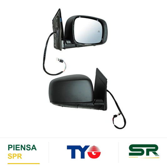 ESPEJO DERECHO ELÉCTRICO 7 PINES CON DESEMPAÑANTE PARA PINTAR CON SENSOR DE PUNTO CIEGO DODGE CARAVAN / DODGE TOWN & COUNTRY PWY 2008-2019 TYG