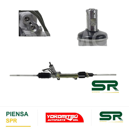 CAJA DE DIRECCIÓN HIDRÁULICA CON BIELETAS SIN TERMINALES CON AMORTIGUADOR PARA TUBO A PRESIÓN (GRAND RAID 07-12) PARTNER 1.6L 2004-2012 YOKOMITSU