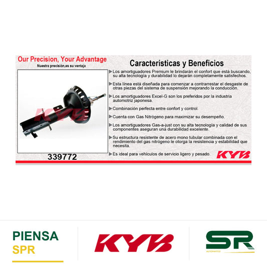 AMORTIGUADOR DELANTERO IZQUIERDO GAS EXCEL-G PEUGEOT EXPERT VAN L4 2.0 TDI 9 PASAJEROS (2018-2020). KYB
