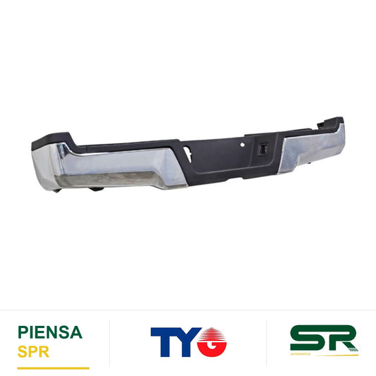 DEFENSA TRASERA COMPLETA SIN HOYO PARA SENSOR CROMADA FORD SUPER DUTY 2017-2020 TYG