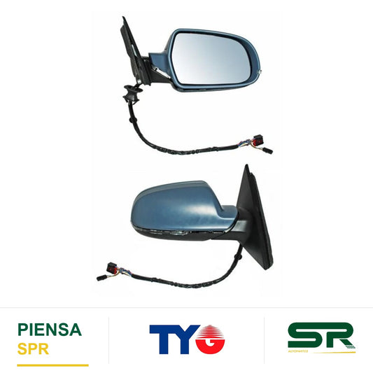 ESPEJO DERECHO ELÉCTRICO CON DIRECCIONAL CON DESEMPAÑANTE AUTOABATIBLE PARA PINTAR CON SENSOR DE PUNTO CIEGO CON MEMORIA AUDI A4 2010-2016 TYG
