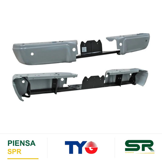 DEFENSA TRASERA GRIS CON REFUERZO SIN HULE CON HOYO PARA SENSOR FORD SUPER DUTY 2008-2016 TYG
