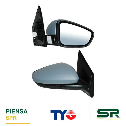 ESPEJO DERECHO ELÉCTRICO 3 PINES SIN DESEMPAÑANTE PARA PINTAR CHEVROLET AVEO LS 2018-2023 / CHEVROLET LT 2018-2023 / CHEVROLET LTZ DMV RM 2018-2023 TYG