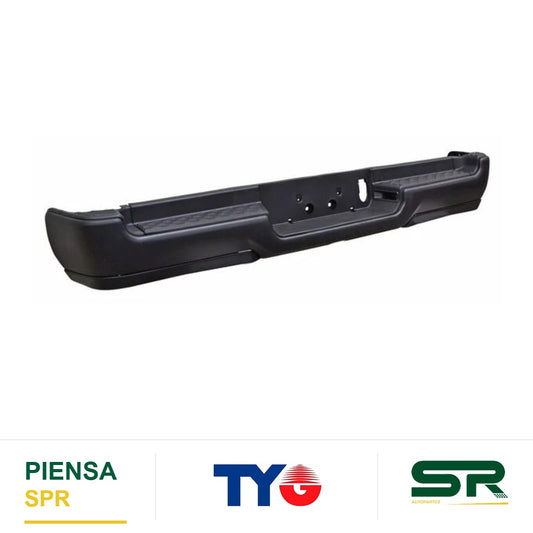 DEFENSA TRASERA NEGRA COMPLETA SIN HOYO PARA SENSOR DODGE PICKUP 2019-2023 TYG