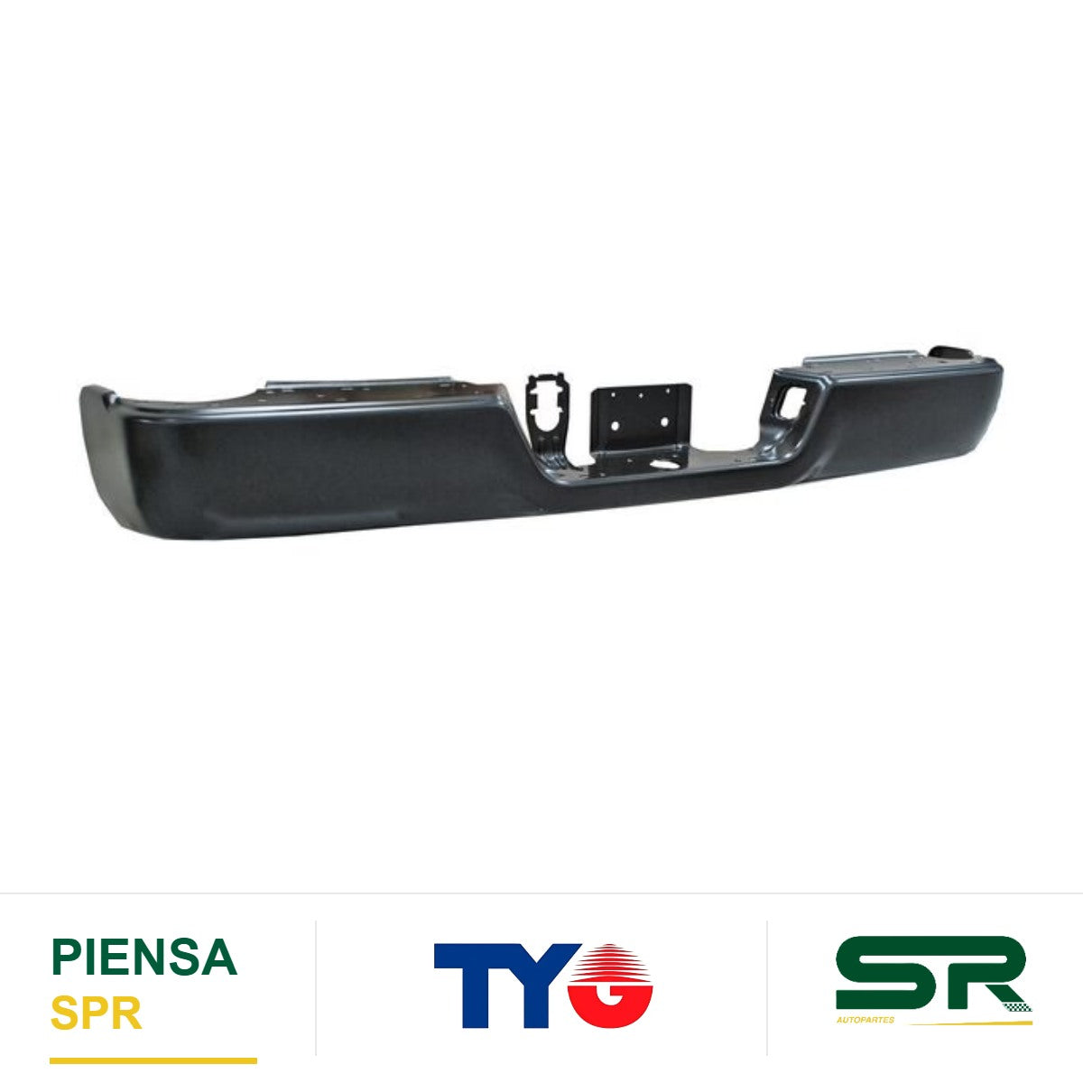 DEFENSA TRASERA NEGRA SIN HULES SIN HOYO PARA SENSOR DODGE PICKUP 2009-2019 TYG