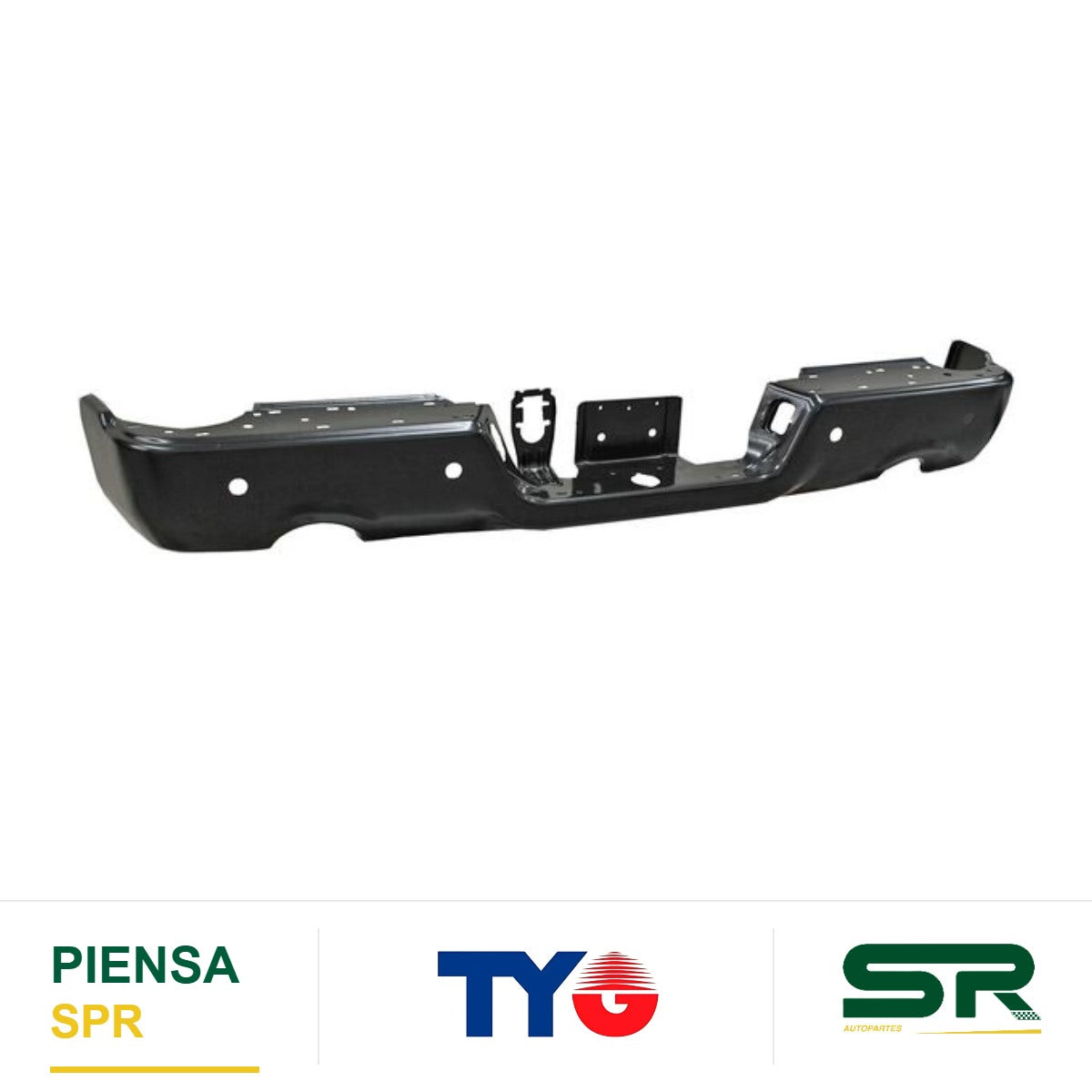DEFENSA TRASERA NEGRA SIN HULES CON HOYO PARA SENSOR PARA 2 ESCAPES DODGE PICKUP 2009-2019 TYG