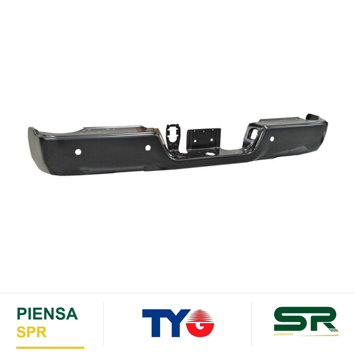 DEFENSA TRASERA NEGRA SIN HULES CON HOYO PARA SENSOR CCCC3.2.06 DODGE PICKUP 2009-2019 TYG
