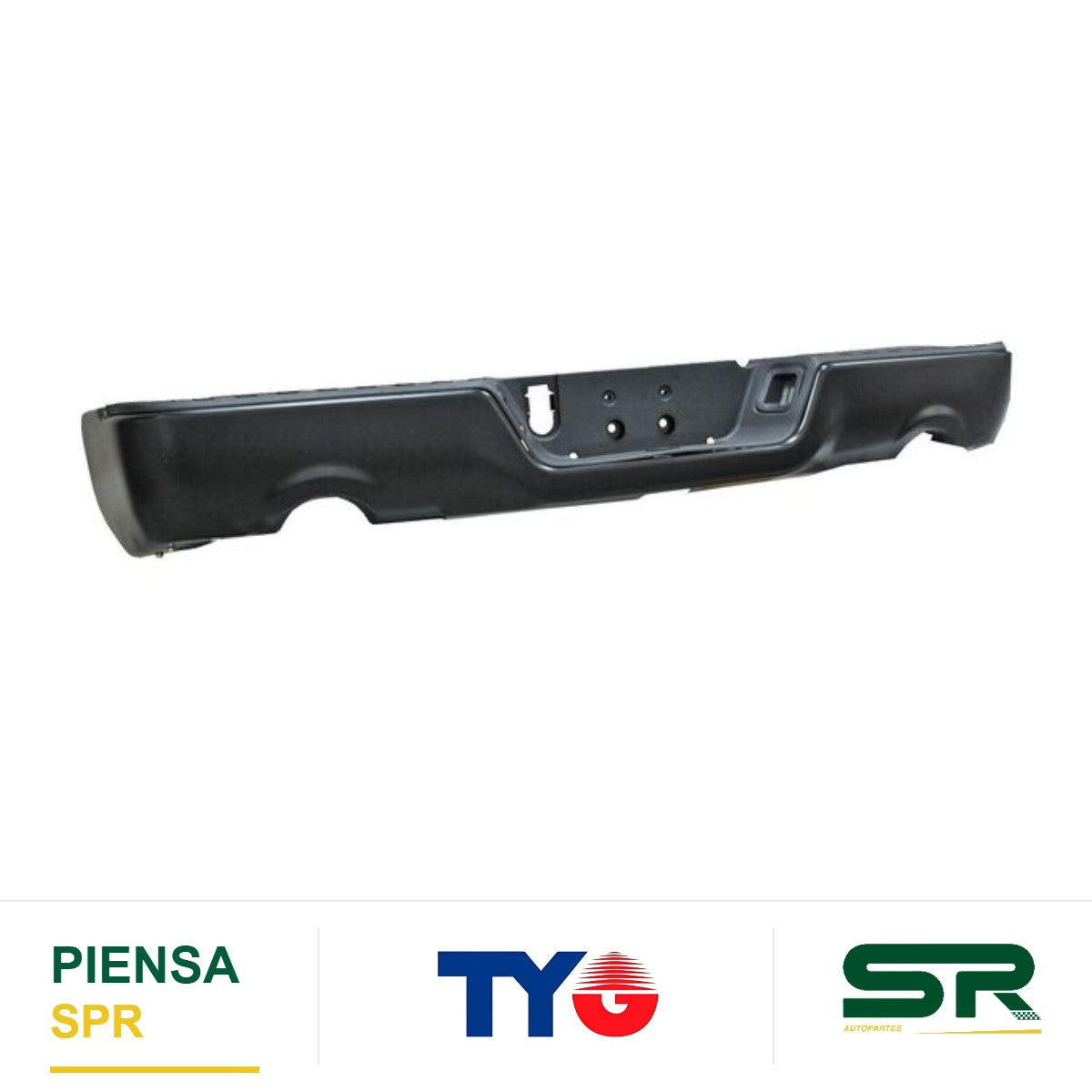 DEFENSA TRASERA NEGRA COMPLETA SIN HOYO PARA SENSOR PARA 2 ESCAPES DODGE PICKUP 2009-2019 TYG