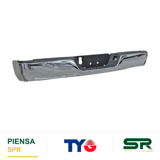 DEFENSA TRASERA CROMADA COMPLETA SIN HOYO PARA SENSOR DODGE PICKUP 2009-2019 TYG