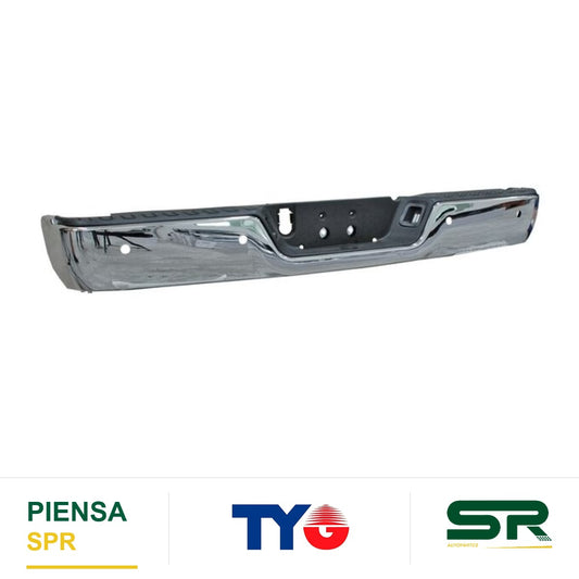 DEFENSA TRASERA CROMADA COMPLETA CON HOYO PARA SENSOR DODGE PICKUP 2009-2019 TYG