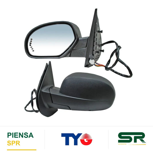 ESPEJO IZQUIERDO ELÉCTRICO 15 PINES CON DIRECCIONAL CON DESEMPAÑANTE TEXTURIZADO CON LUZ INFERIOR CHEVROLET PICKUP 2007-2013 / CHEVROLET SUBURBAN DDM24A 2006-2010 TYG