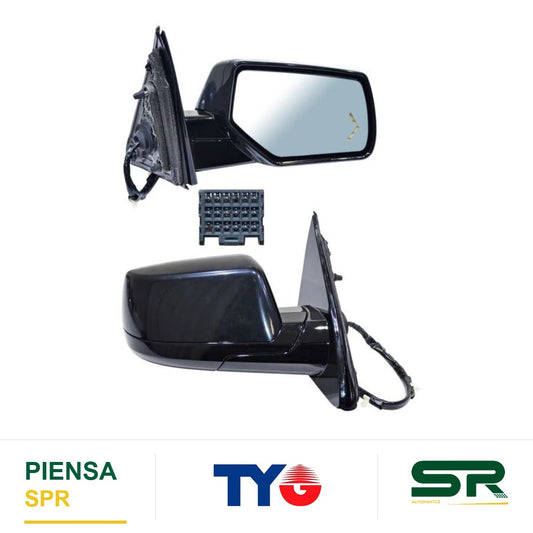 ESPEJO DERECHO ELÉCTRICO 14 PINES CON DIRECCIONAL CON DESEMPAÑANTE PARA PINTAR CON MEMORIA CON LUZ INFERIOR CHEVROLET PICKUP / CHEVROLET 2014-2017 TYG