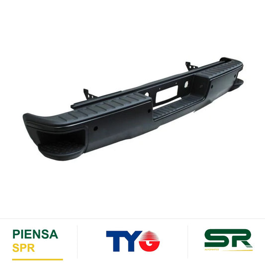 DEFENSA TRASERA PARA PINTAR COMPLETA CON ESCALON PARA SENSOR CHEVROLET PICKUP 2014-2018 TYG