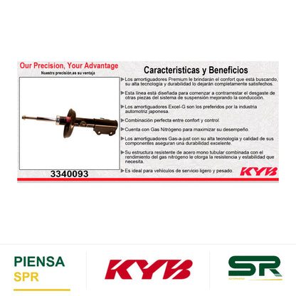 AMORTIGUADOR DELANTERO IZQUIERDO GAS EXCEL-G MALIBU L4 2.0 TURBO LTZ (2013-2014). KYB