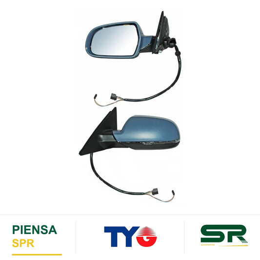 ESPEJO IZQUIERDO ELÉCTRICO CON DIRECCIONAL CON DESEMPAÑANTE PARA PINTAR CON SENSOR DE PUNTO CIEGO CON MEMORIA AUDI A4 2010-2016 TYG