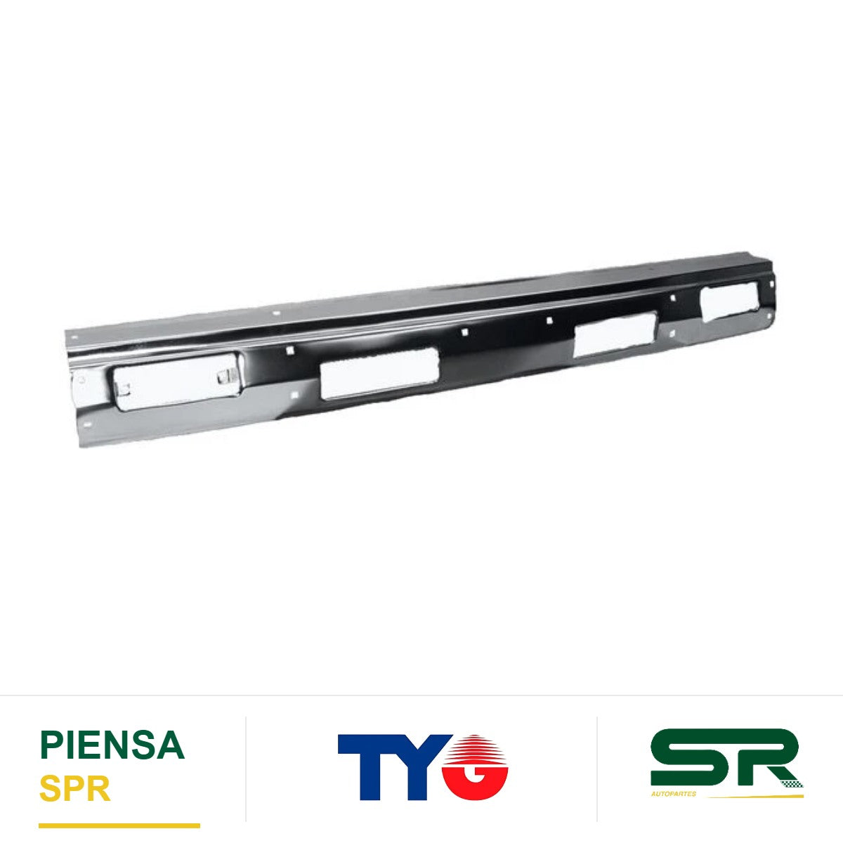 DEFENSA DELANTERA CROMADA LISA AMER NISSAN PICKUP D21 1986-1992 TYG