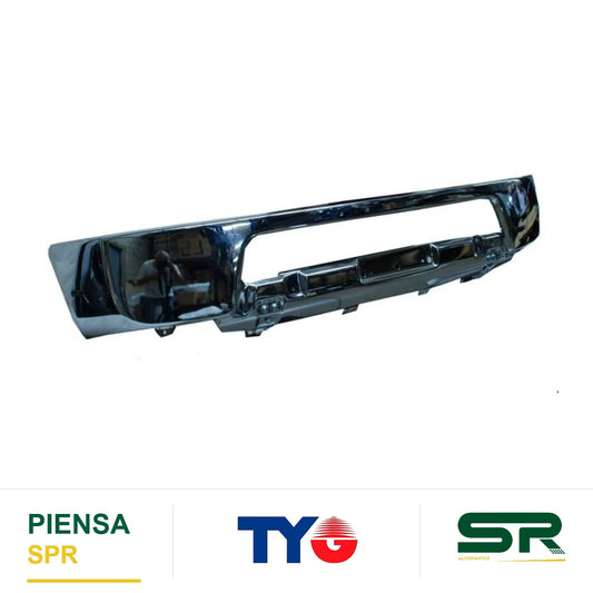 DEFENSA DELANTERA CROMADA SIN FARO DE NIEBLA FRONTIER 2005-2015 TYG