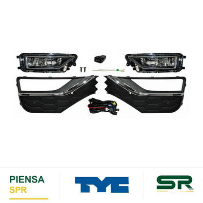 FARO DE NIEBLA CROMADA JUEGO VOLKSWAGEN AMAROK 2018-2023 C / PARRILLA C TYC