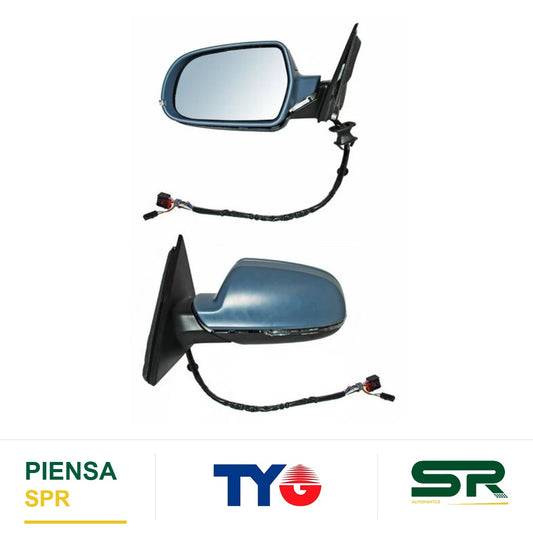 ESPEJO IZQUIERDO ELÉCTRICO CON DIRECCIONAL CON DESEMPAÑANTE AUTOABATIBLE PARA PINTAR CON SENSOR DE PUNTO CIEGO CON MEMORIA AUDI A4 2010-2016 TYG