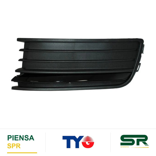 REJILLA IZQUIERDO SIN FARO DE NIEBLA NEGRA VOLKSWAGEN VENTO 2016-2020 C / MOLD LINEA ANTERIOR AGT TYG