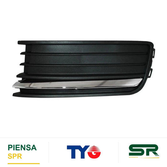 REJILLA IZQUIERDO SIN FARO DE NIEBLA CROMADA VOLKSWAGEN VENTO 2016-2020 C / MOLD LINEA ANTERIOR ALD25S5 AGT TYG