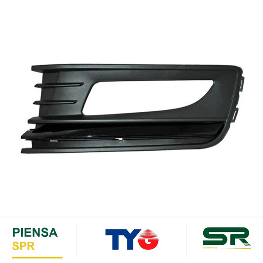 REJILLA IZQUIERDO PARA FARO DE NIEBLA NEGRA VOLKSWAGEN VENTO 2016-2020 C / MOLD LINEA ANTERIOR TYG