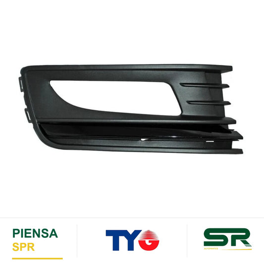 REJILLA DERECHO PARA FARO DE NIEBLA NEGRA VOLKSWAGEN VENTO 2016-2020 C / MOLD LINEA ANTERIOR TYG
