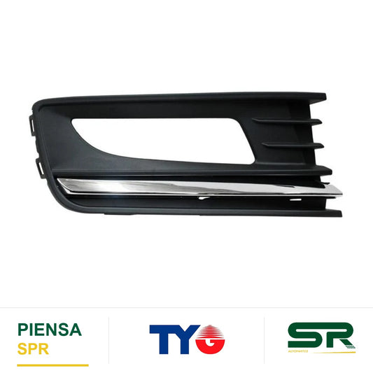 REJILLA DERECHO PARA FARO DE NIEBLA CROMADA VOLKSWAGEN VENTO 2016-2020 C / MOLD LINEA ANTERIOR TYG