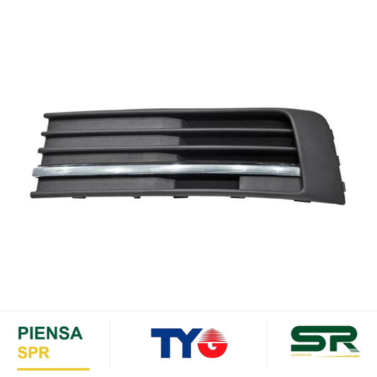REJILLA IZQUIERDO SIN HOYO PARA SENSOR CROMADA VOLKSWAGEN TRANSPORTER 2016-2020 C / MOLD CENT TYG