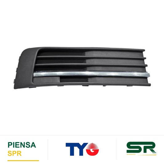 REJILLA DERECHO SIN HOYO PARA SENSOR CROMADA VOLKSWAGEN TRANSPORTER 2016-2020 C / MOLD CENT TYG