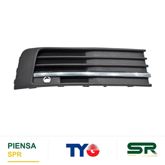 REJILLA DERECHO CON HOYO PARA SENSOR CROMADA VOLKSWAGEN TRANSPORTER 2016-2020 C / MOLD CENT TYG