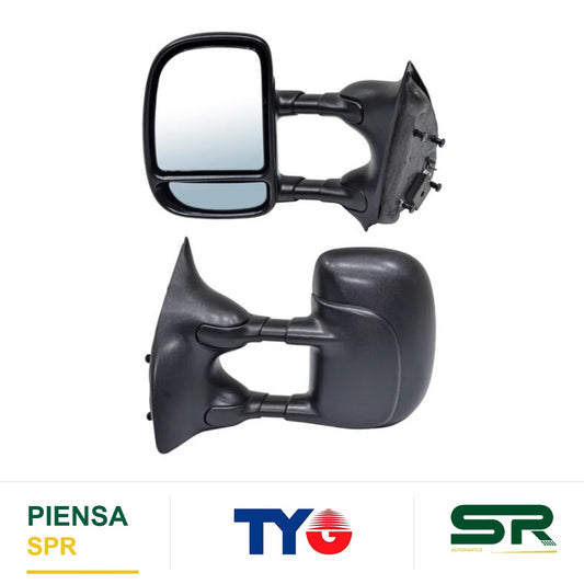 ESPEJO IZQUIERDO MANUAL NEGRO FORD PICKUP / FORD F- MANUAL LARIAT 1999-2007 / FORD HARLEY 1999-2007 / FORD KING RANCH TELESCOPICO 1999-2007 TYG