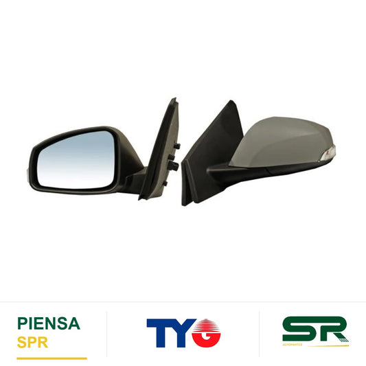 ESPEJO IZQUIERDO ELÉCTRICO 10 PINES CON DIRECCIONAL CON DESEMPAÑANTE AUTOABATIBLE PARA PINTAR RENAULT FLUENCE 2011-2017 / RENAULT MEGANE II 2007-2010 TYG